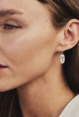 Kendra Scott Lee Luxe Drop Earring Rhodium White CZ