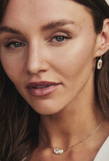 Kendra Scott Elisa Luxe Pendant Necklace Gold White CZ