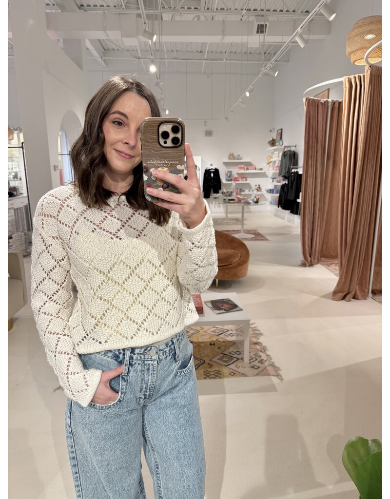 Z Supply Hullen Crochet Sweater