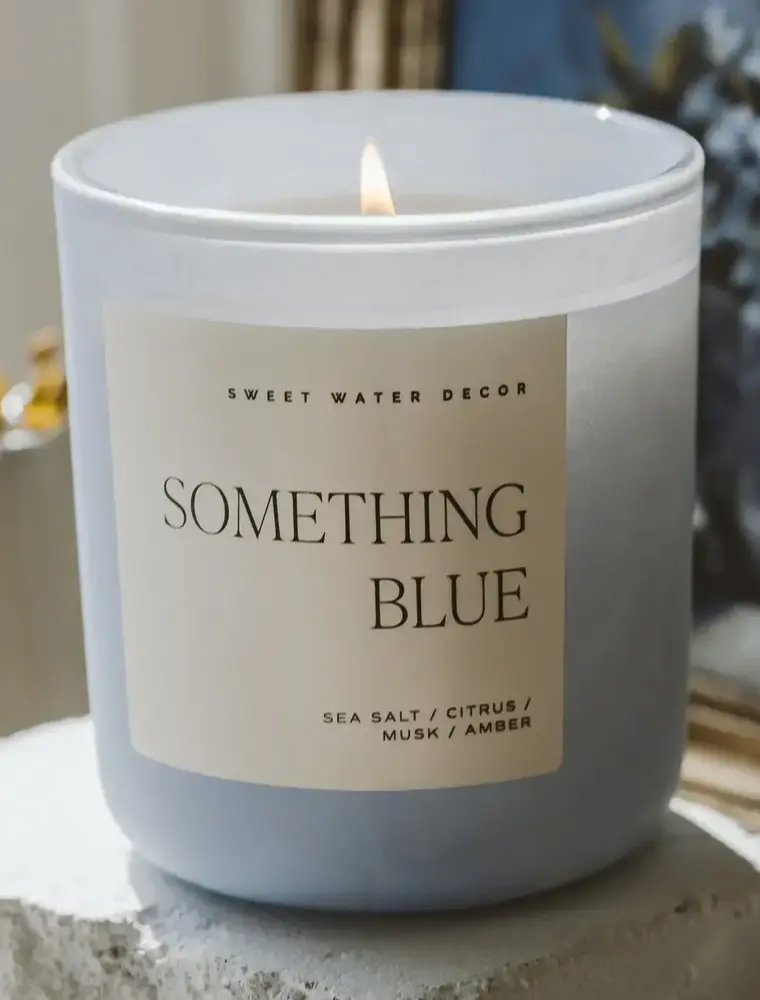 Sweet Water Decor 15 oz. Soy Candle Something Blue