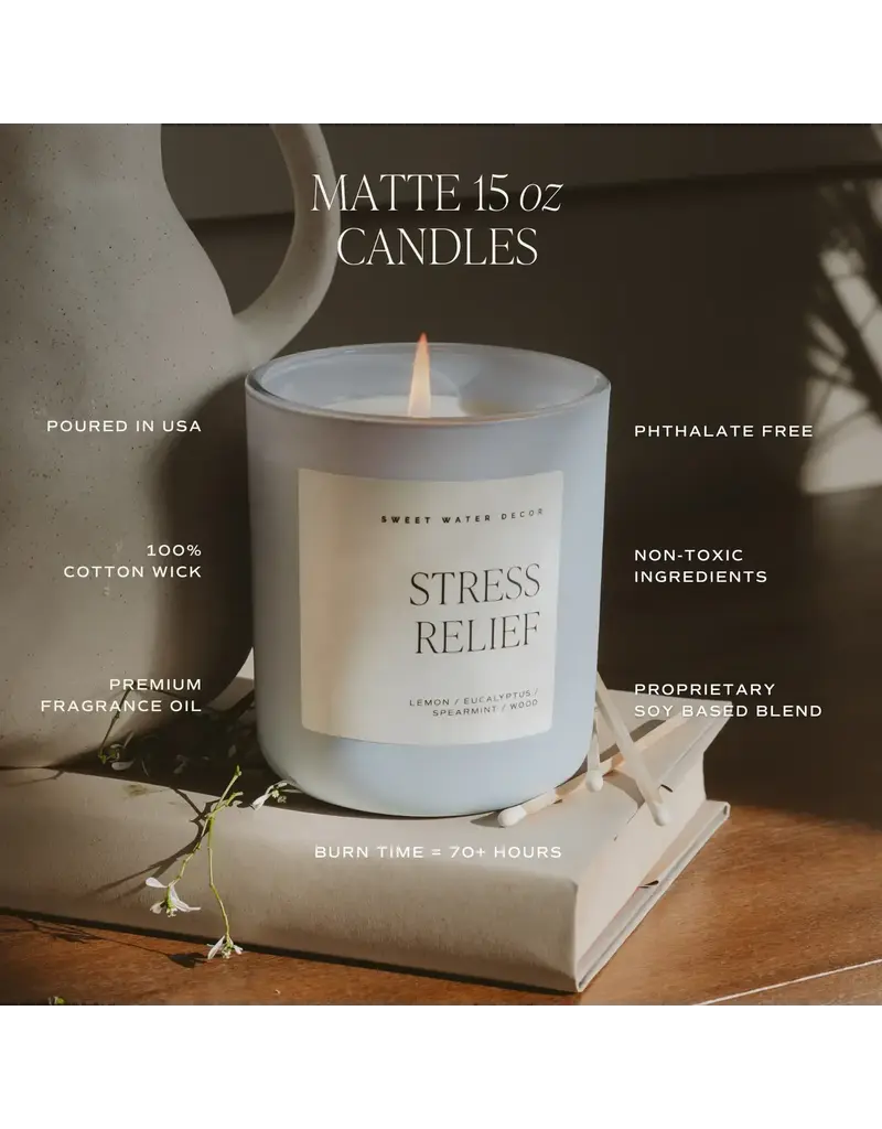 Sweet Water Decor 15 oz. Soy Candle Something Blue