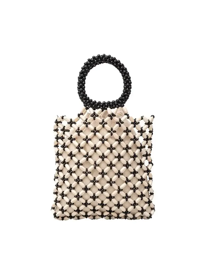 dipped shop Collins Contrast Wooden Bead Handbag