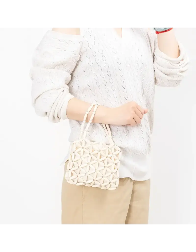 dipped shop Santos Wooden Bead Handbag