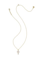 Kendra Scott Cross Pendant Necklace Matte Blush Pink