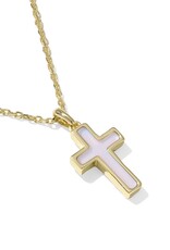 Kendra Scott Cross Pendant Necklace Matte Blush Pink