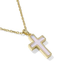 Kendra Scott Cross Pendant Necklace Matte Blush Pink