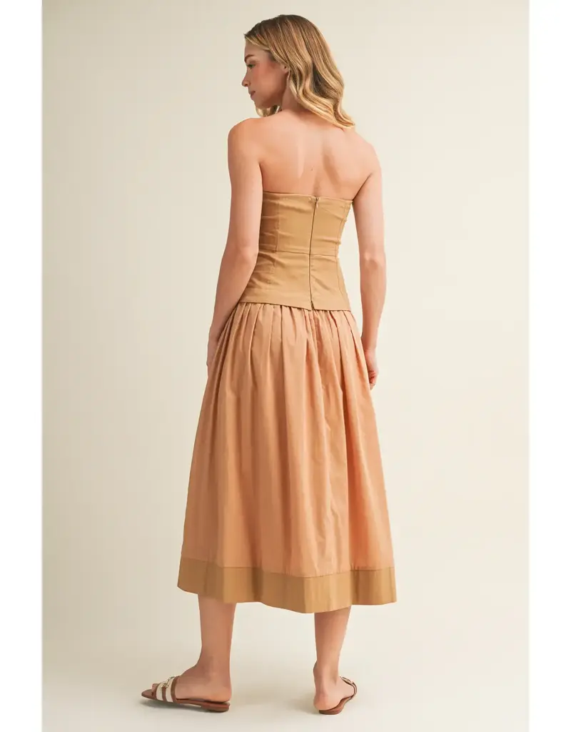 Mustard Seed Corset Lined Strapless Dress