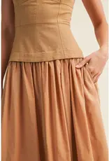 Mustard Seed Corset Lined Strapless Dress