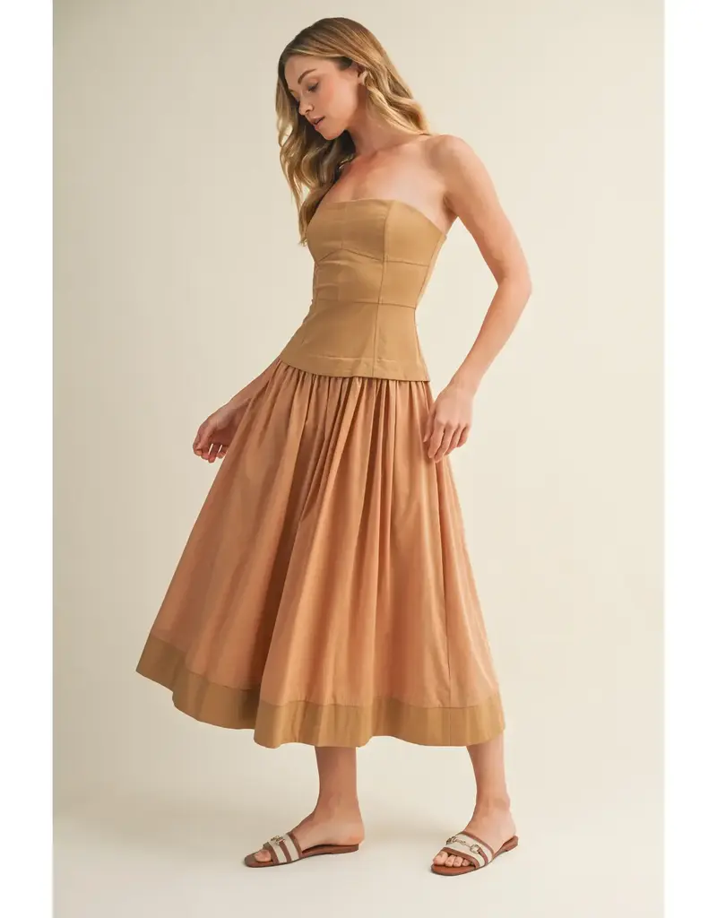 Mustard Seed Corset Lined Strapless Dress