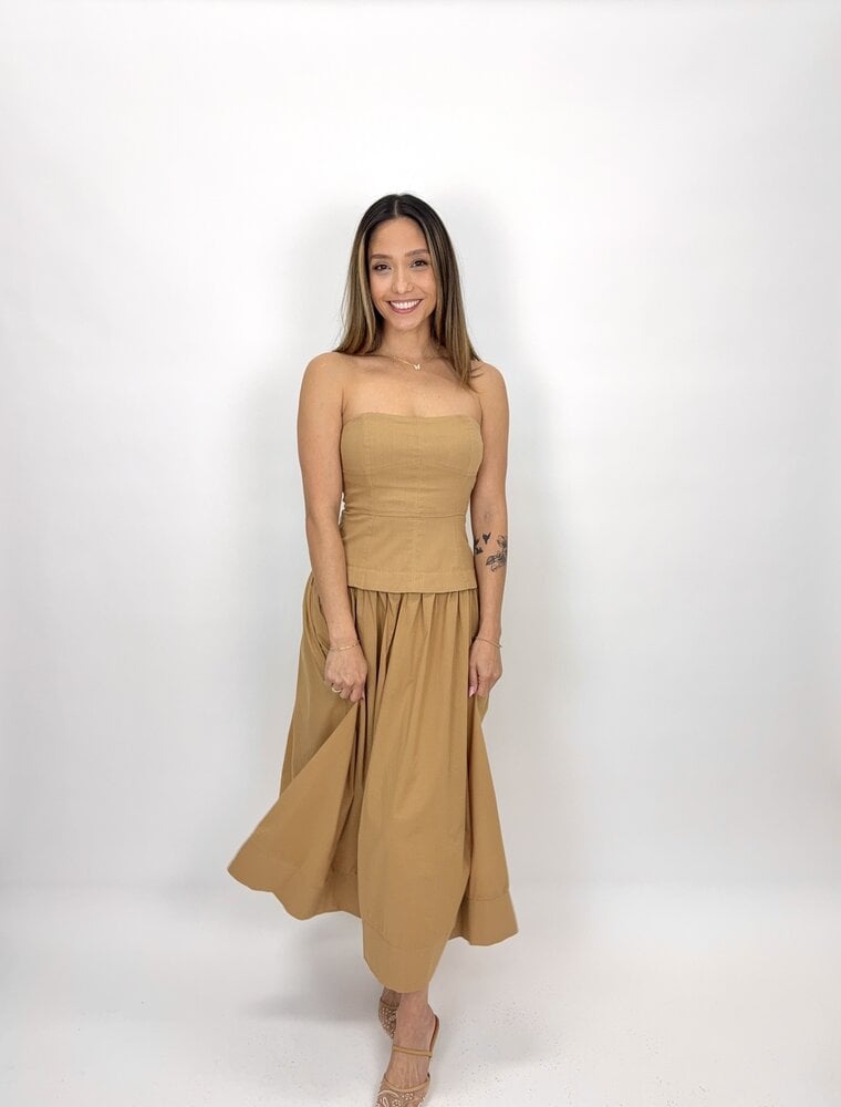 Mustard Seed Corset Lined Strapless Dress