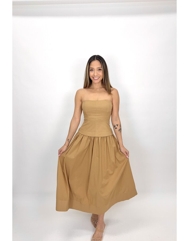 Mustard Seed Corset Lined Strapless Dress