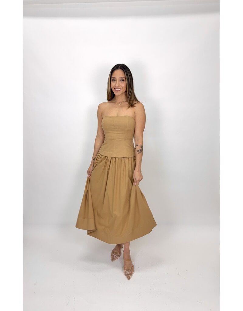 Mustard Seed Corset Lined Strapless Dress