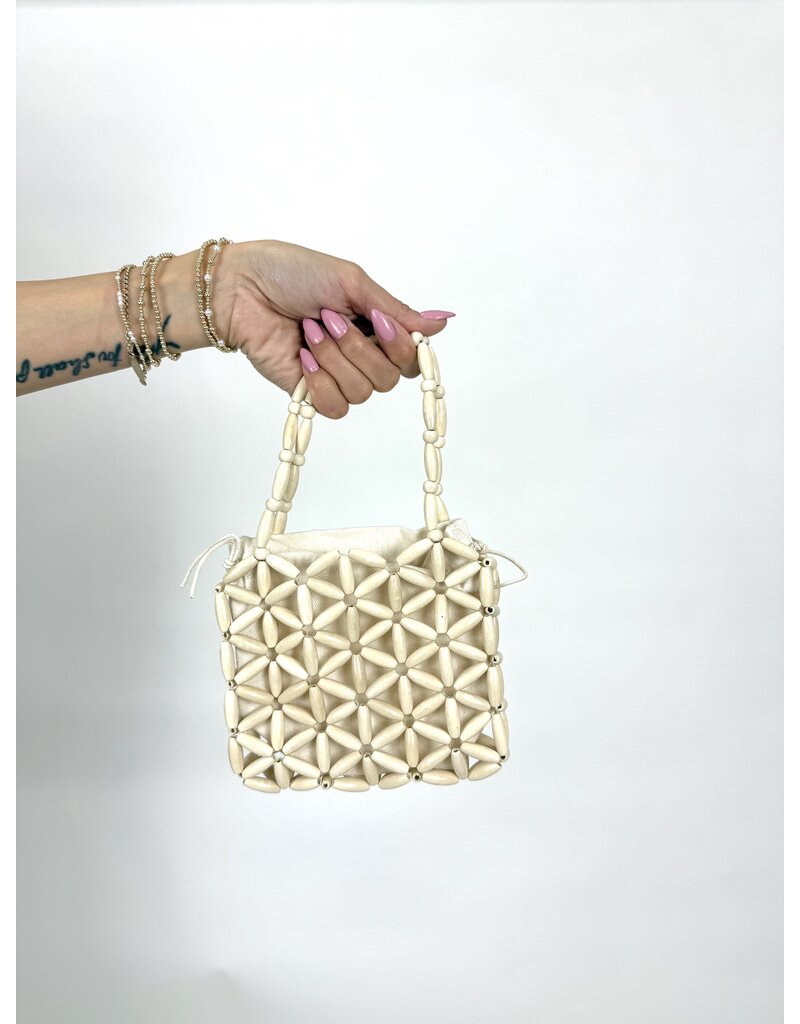dipped shop Santos Wooden Bead Handbag