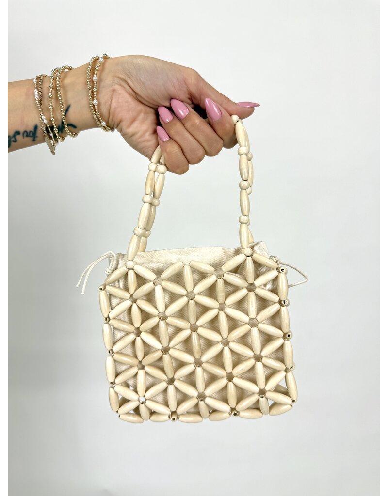 dipped shop Santos Wooden Bead Handbag