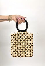 dipped shop Collins Contrast Wooden Bead Handbag