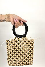 dipped shop Collins Contrast Wooden Bead Handbag