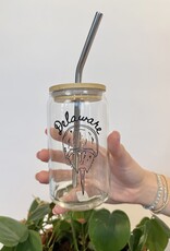 Kash Collections Delaware Horseshoe Crab Can Glass | 16oz with Lid & Straw