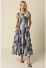 olivaceous Lisa Gingham Maxi Dress