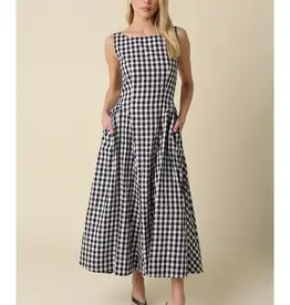 olivaceous Lisa Gingham Maxi Dress