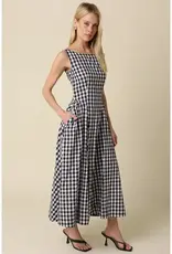 olivaceous Lisa Gingham Maxi Dress