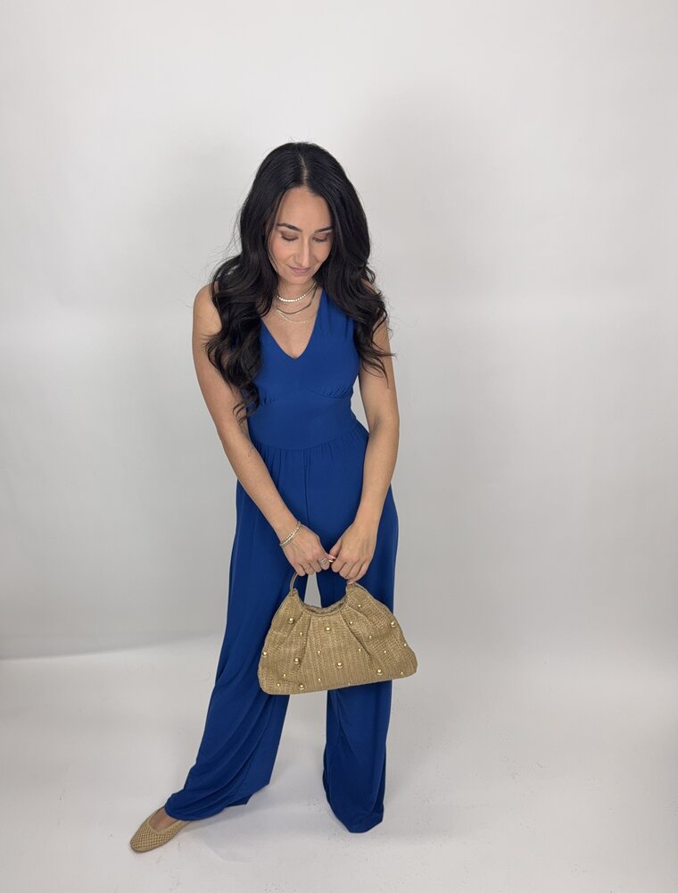 G Sleeveless V-neck Jumpsuit