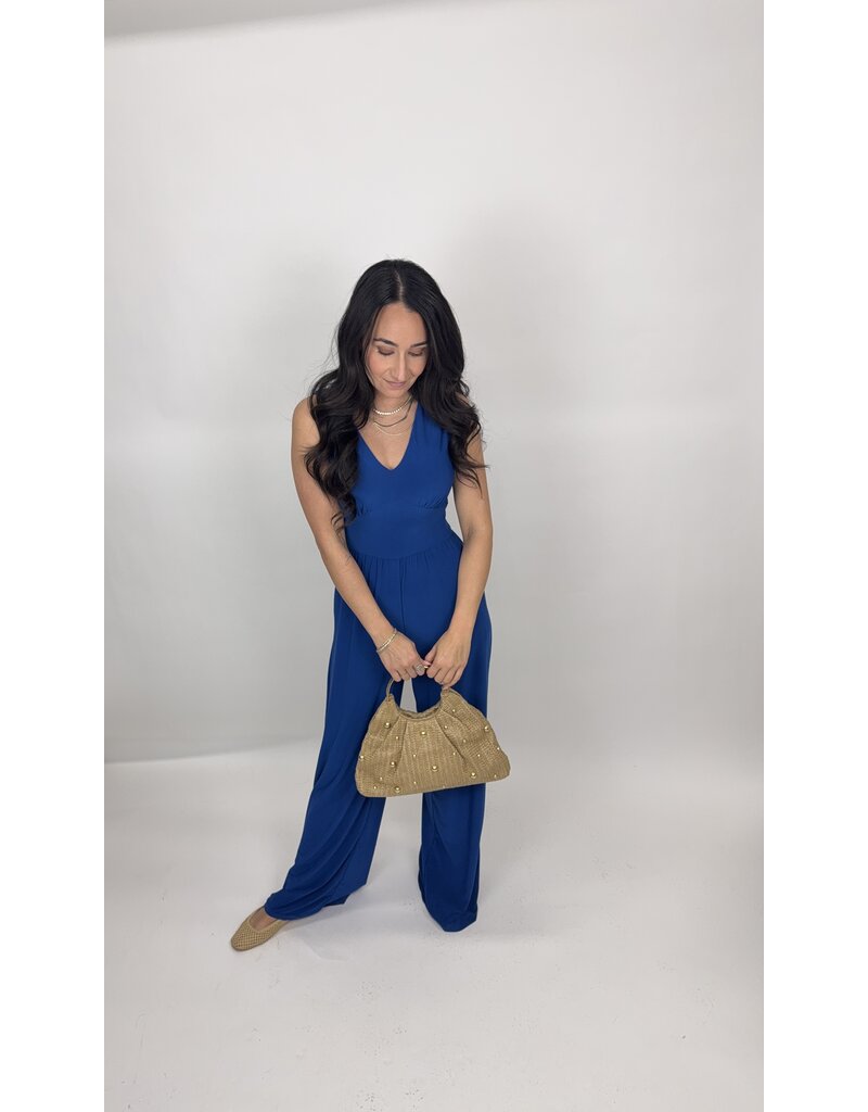 G Sleeveless V-neck Jumpsuit