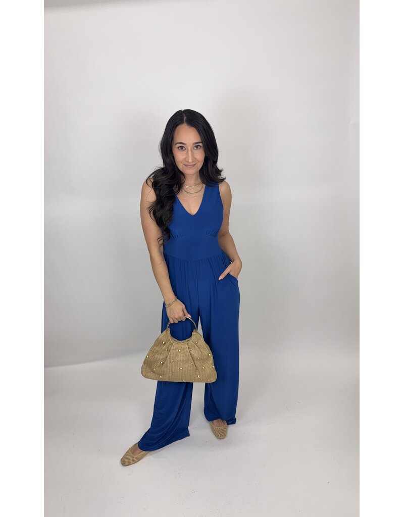 G Sleeveless V-neck Jumpsuit