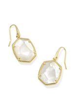 Kendra Scott Daphne Frame Drop Earring Gold Ivory Mother of Pearl