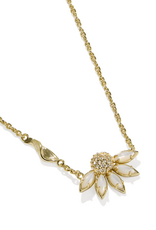Kendra Scott Anya Flower Necklace Gold Ivory Mix