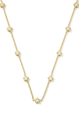 Kendra Scott Jane Strand Necklace Gold White Enamel