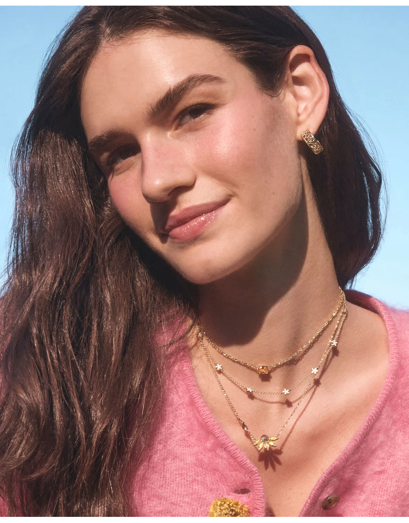 Kendra Scott Jane Strand Necklace Gold White Enamel