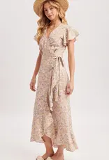 bivy Ruffle Hem Wrap Dress