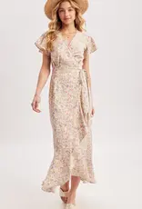 bivy Ruffle Hem Wrap Dress