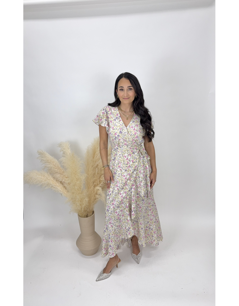 bivy Ruffle Hem Wrap Dress