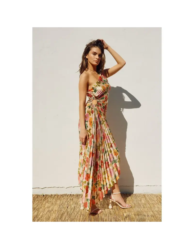 Dress Forum Gift of Love Asymmetrical Pleated Maxi Dress