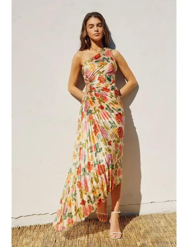 Dress Forum Gift of Love Asymmetrical Pleated Maxi Dress