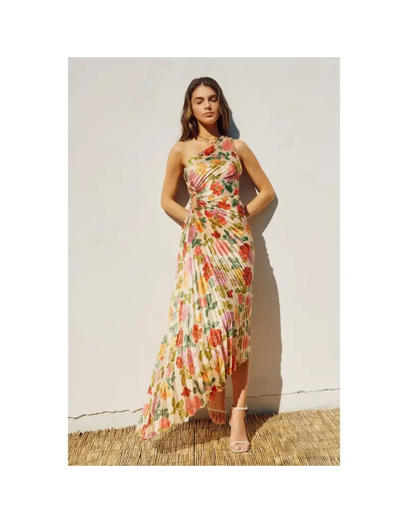 Dress Forum Gift of Love Asymmetrical Pleated Maxi Dress