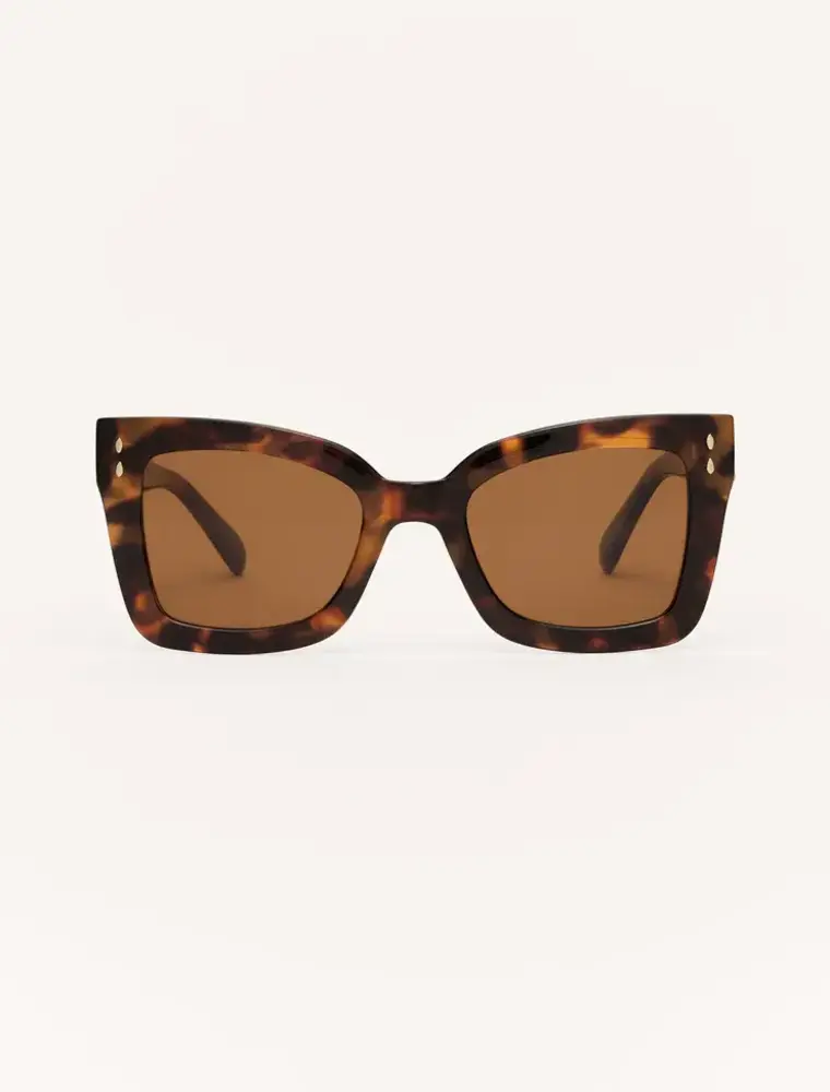 Z Supply Confidential Brown Tortoise - Brown Polarized Sunglasses