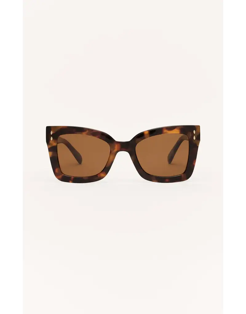 Z Supply Confidential Brown Tortoise - Brown Polarized Sunglasses