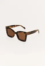 Z Supply Confidential Brown Tortoise - Brown Polarized Sunglasses