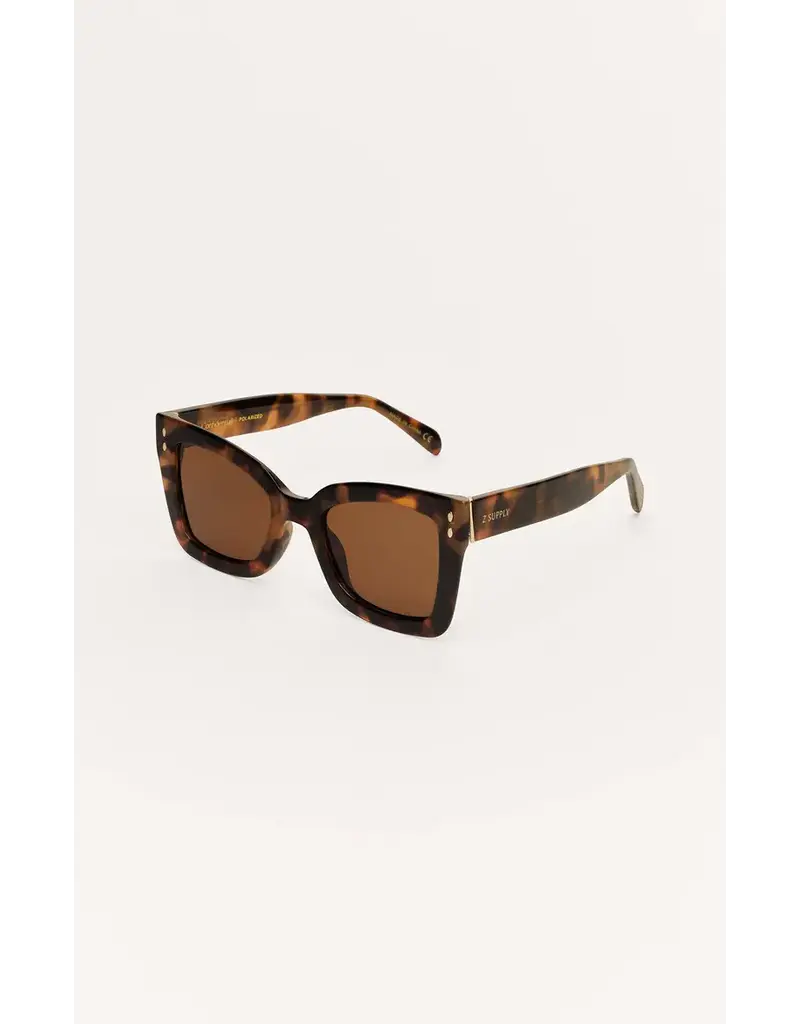 Z Supply Confidential Brown Tortoise - Brown Polarized Sunglasses