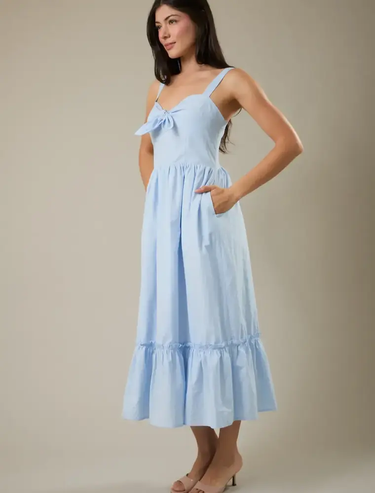 S&E Lynn Bow Midi Dress