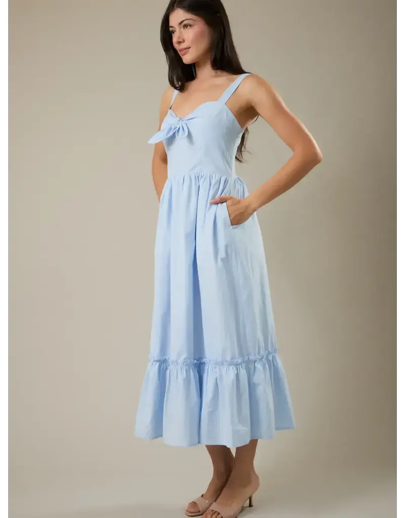 S&E Lynn Bow Midi Dress