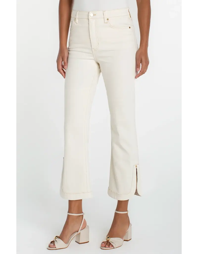 Liverpool Hannah Crop Flare With Tulip Hem