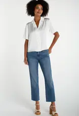 Liverpool Short Sleeve Camp Collar Blouse