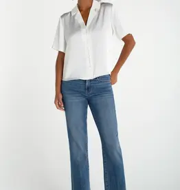 Liverpool Short Sleeve Camp Collar Blouse