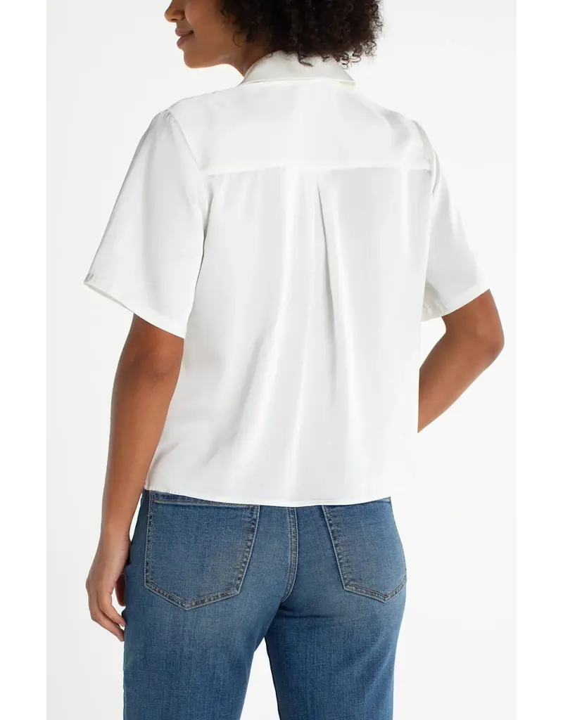 Liverpool Short Sleeve Camp Collar Blouse