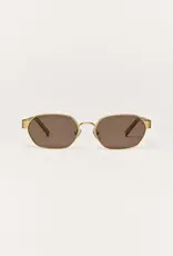 Z Supply Cruise Gold Brown Polarized Sunglasses