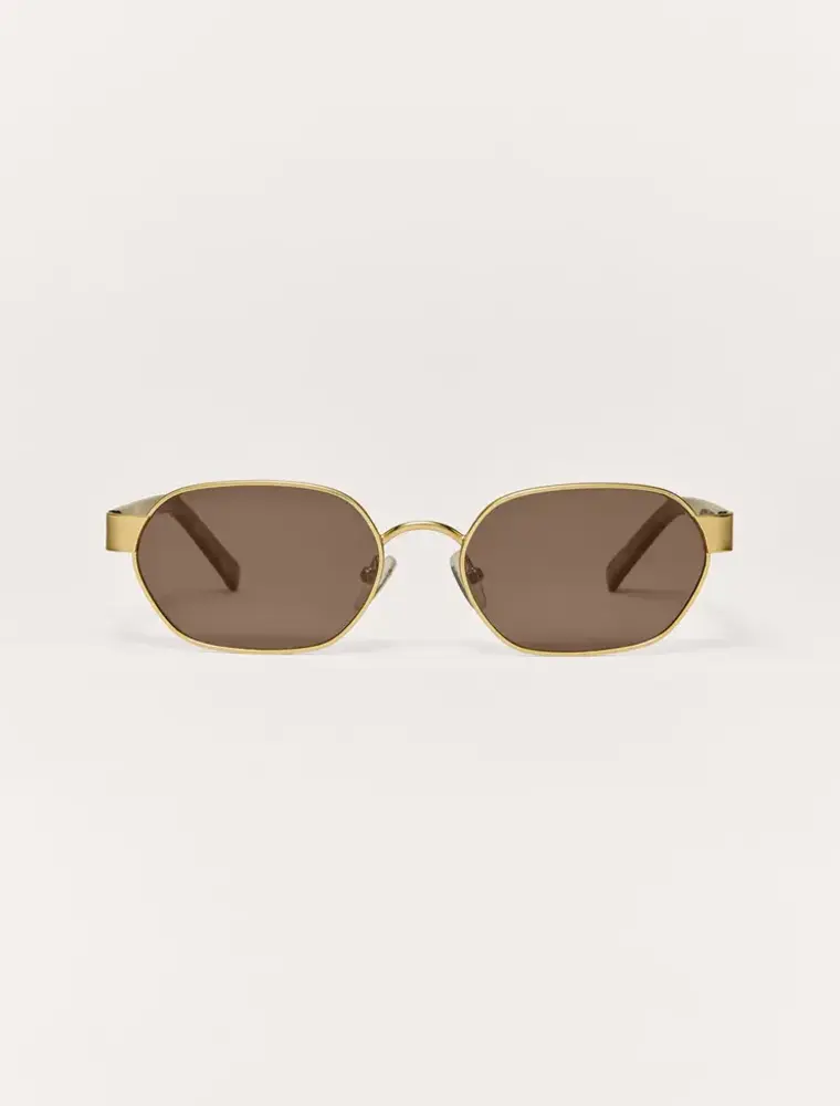 Z Supply Cruise Gold Brown Polarized Sunglasses