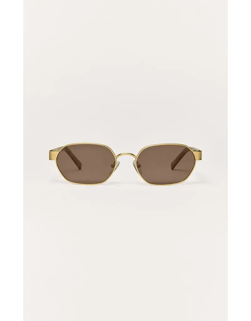 Z Supply Cruise Gold Brown Polarized Sunglasses